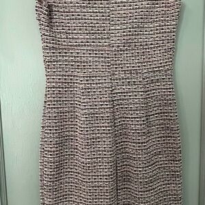 Textured Tweed Pattern Cap Sleeve Dress